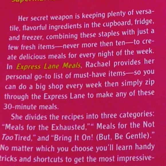 Rachael Ray Express Lane Meals Cookbook - Picture 3 of 9